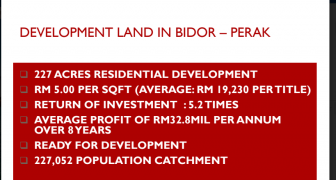 DEVELOPMENT LAND IN BIDOR, PERAK 